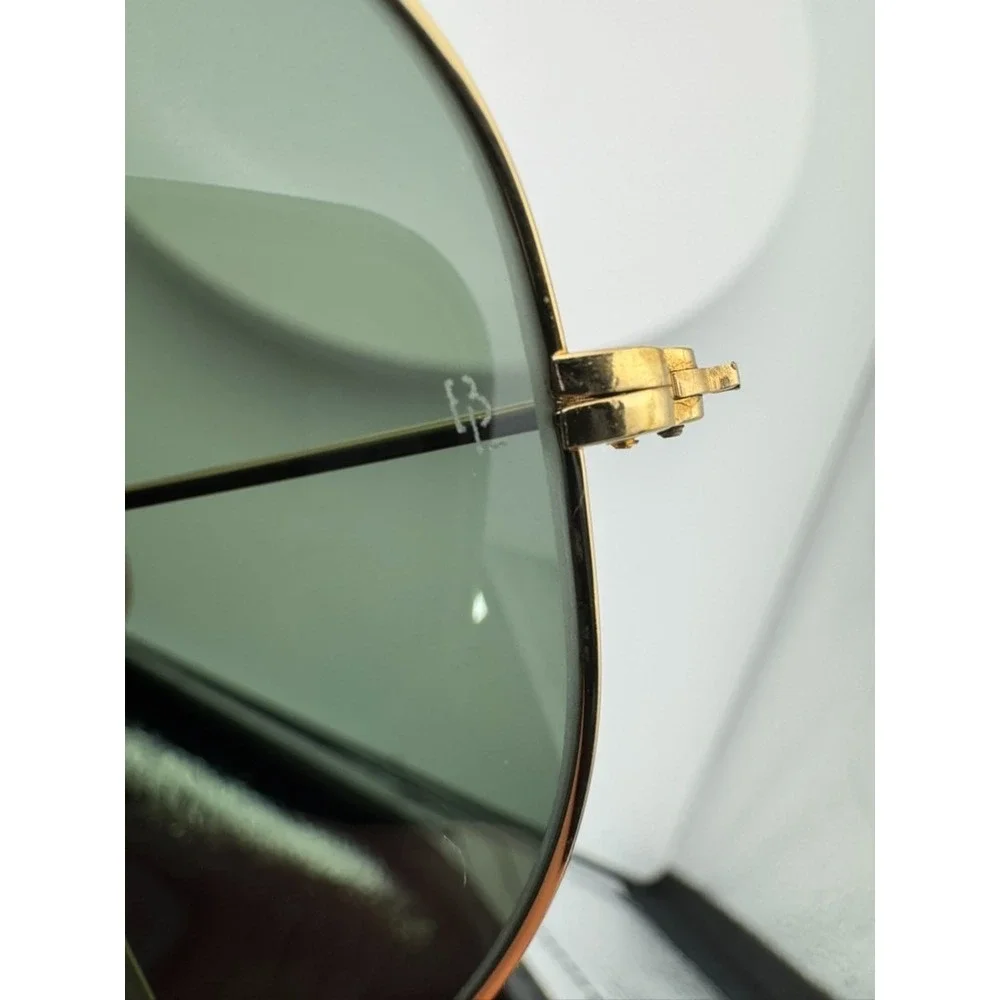 Vintage Ray-Ban Aviator USA Gold Green Lenses 64[]14 Bausch & Lomb w/Case